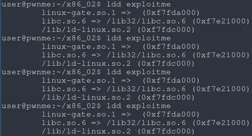 Les adresses de la libc sont toujours identiques