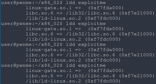Les adresses de la libc sont toujours identiques